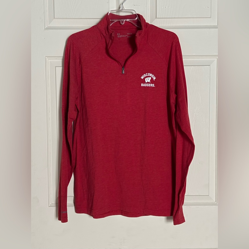 Under Armour Red Wisconsin Badgers Quarter-Zip Pullover